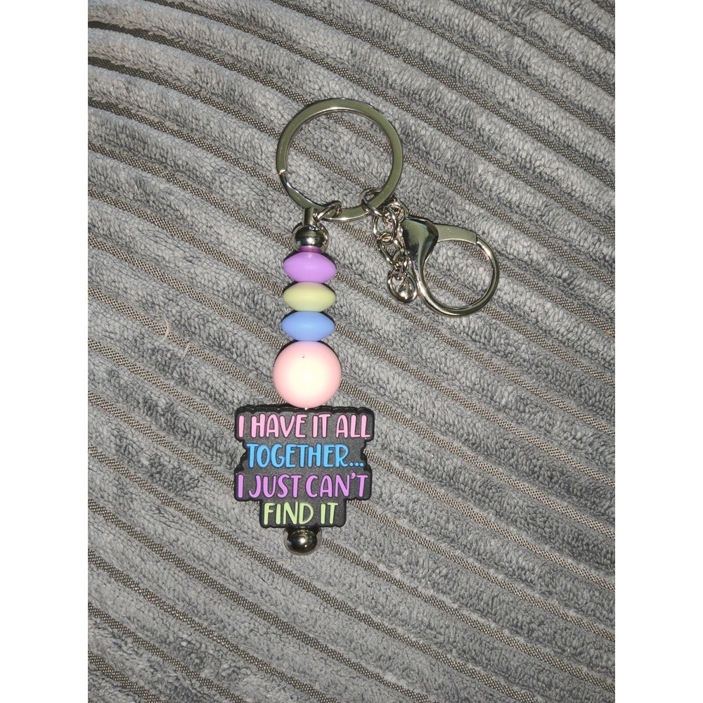 I Have it all together...I just can't find it Beaded Keychain or Bag Charm - Picture 2 of 2